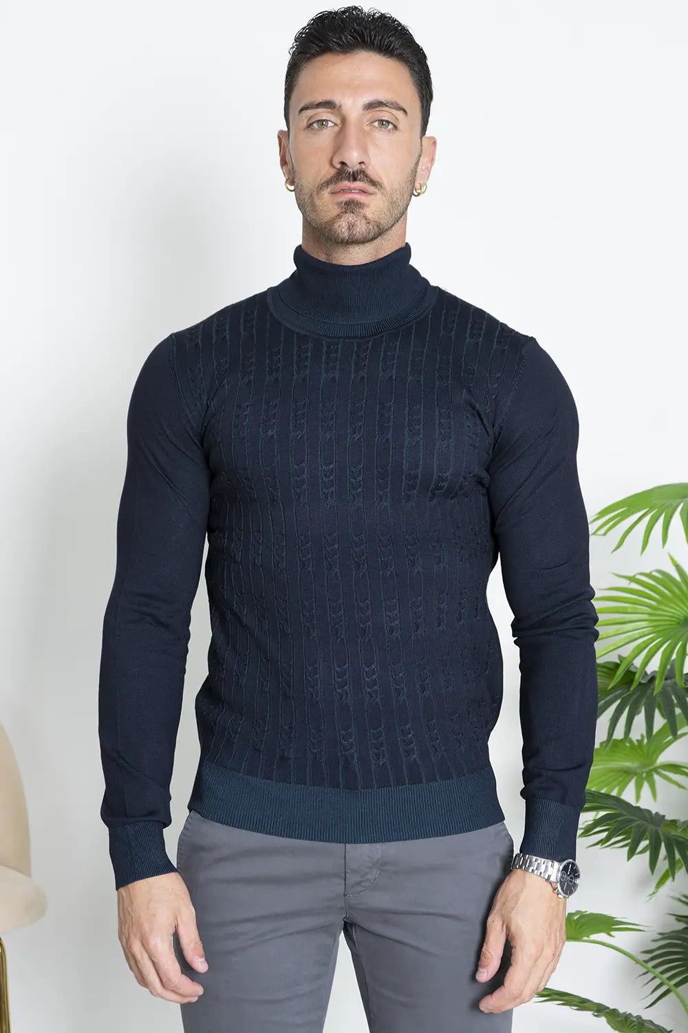 Maglia Dolcevita Uomo Trecce Art.740147