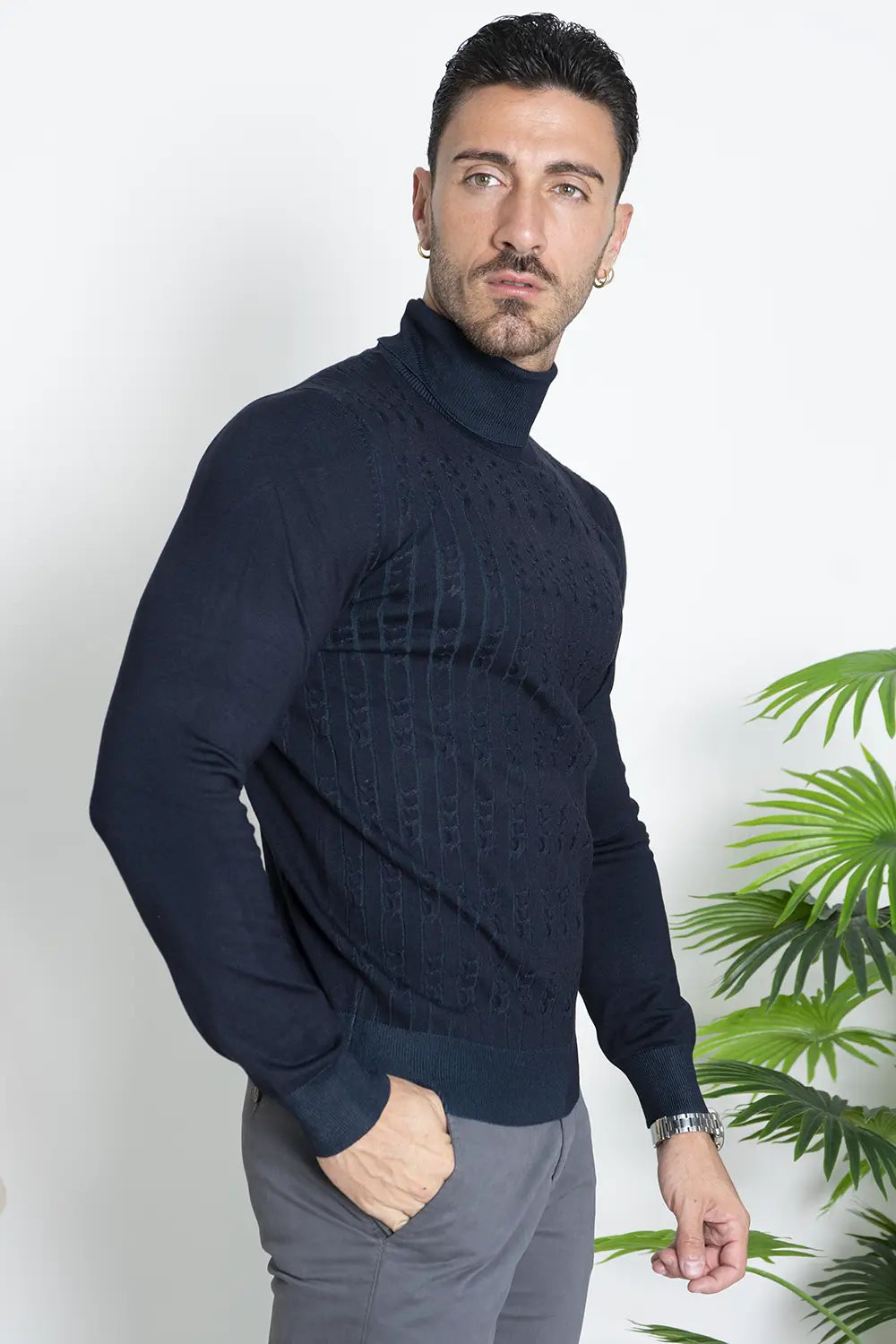 Maglia Dolcevita Uomo Trecce Art.740147