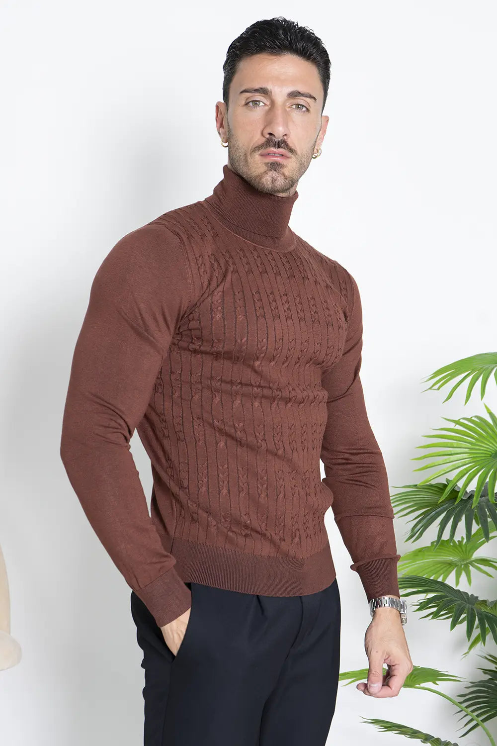 Maglia Dolcevita Uomo Trecce Art.740147