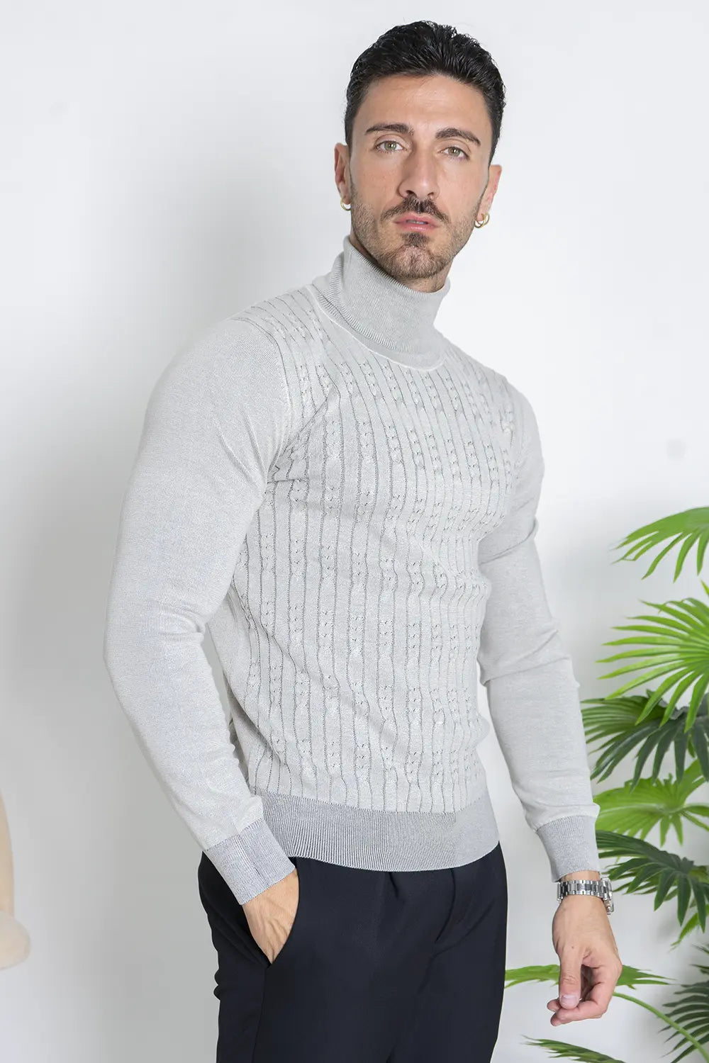 Maglia Dolcevita Uomo Trecce Art.740147