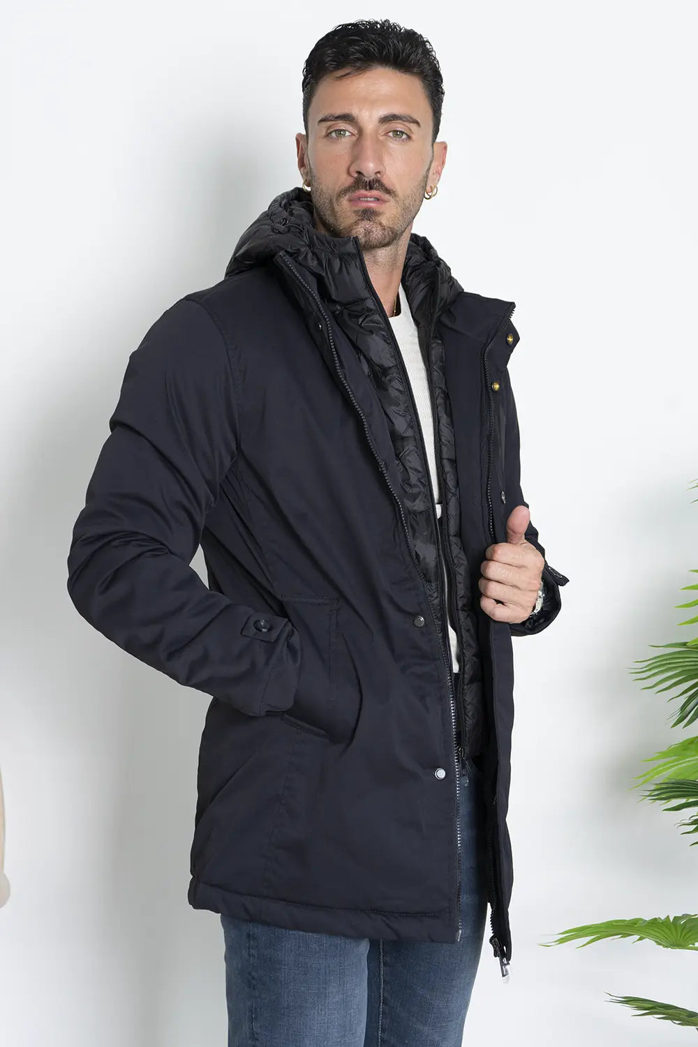 Giubbotto Uomo Parka Con Cappuccio Art.GB4084