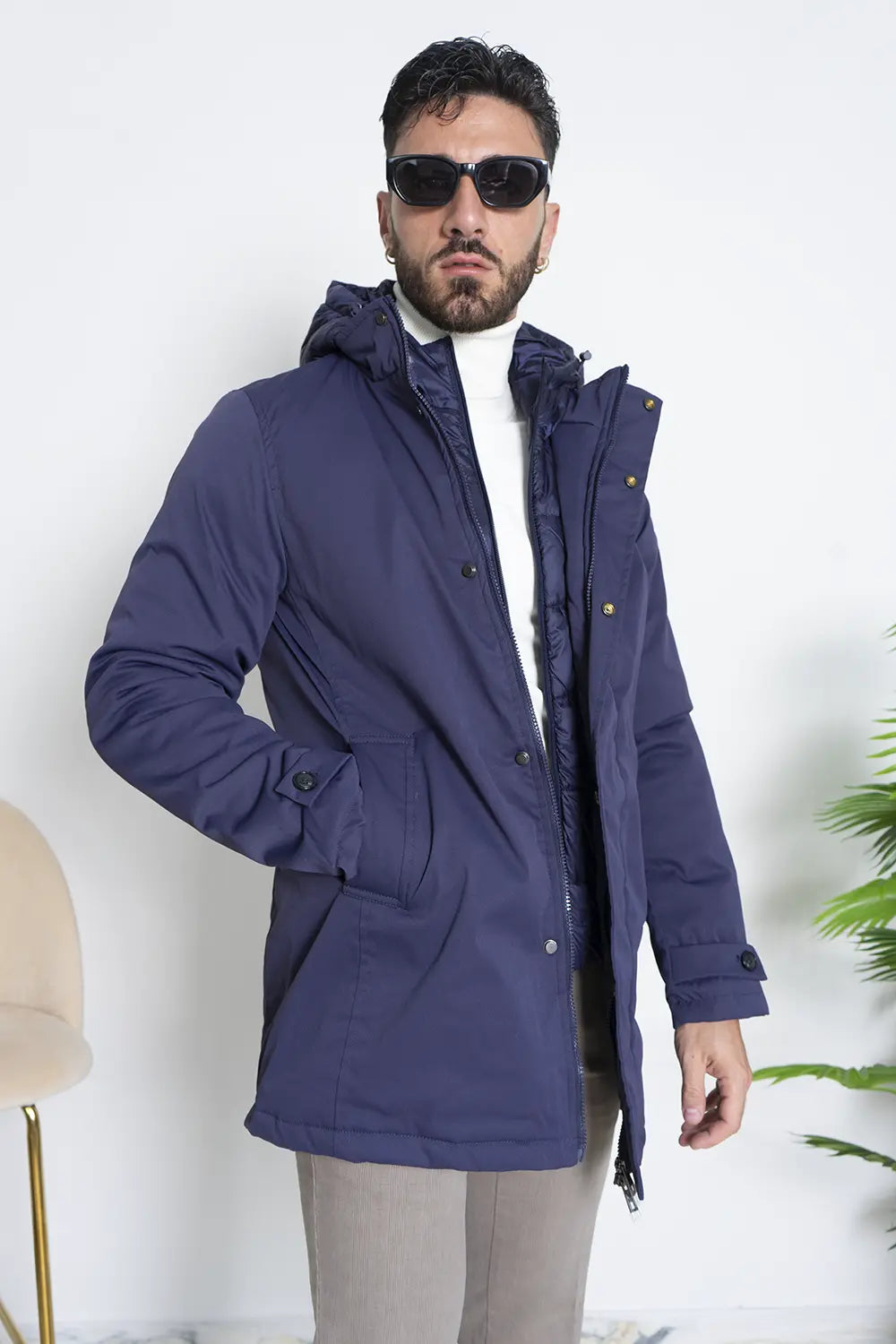 Giubbotto Uomo Parka Con Cappuccio Art.GB4084