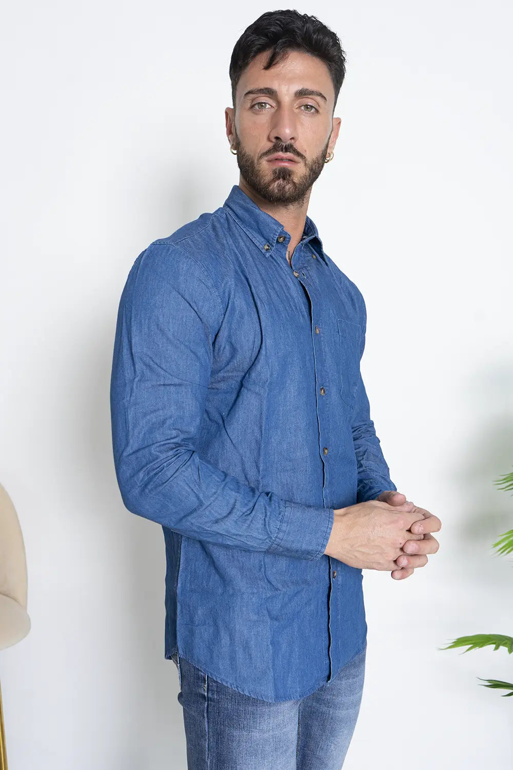 Camicia Uomo Jeans Regualr Fit Art.C75