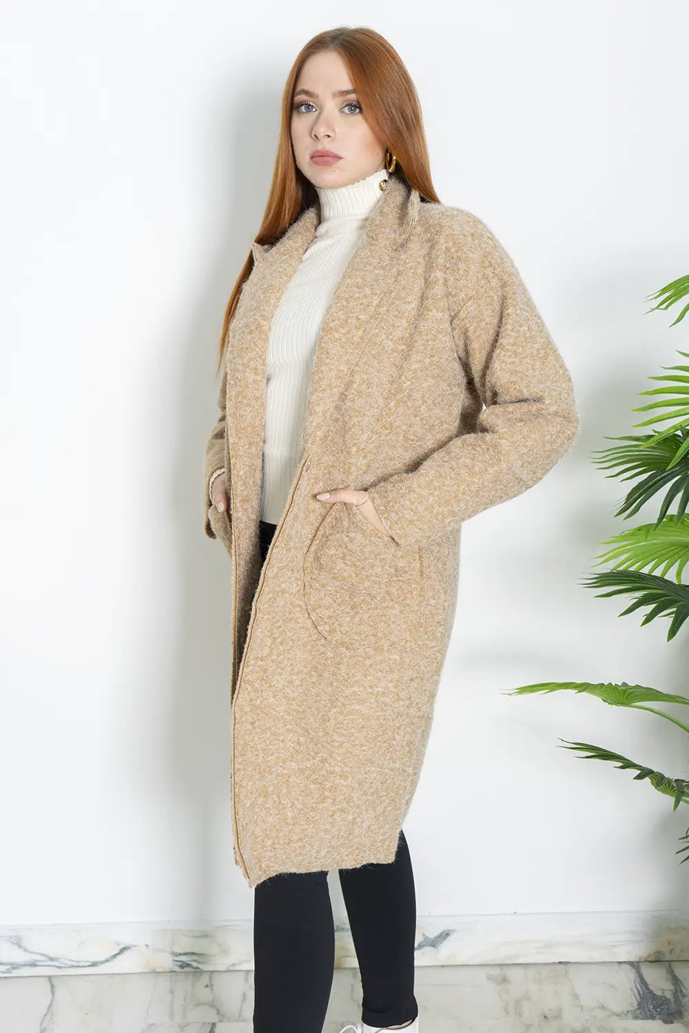 Cappotto Donna Over Lungo Effetto Bouclè Art.SUP6421