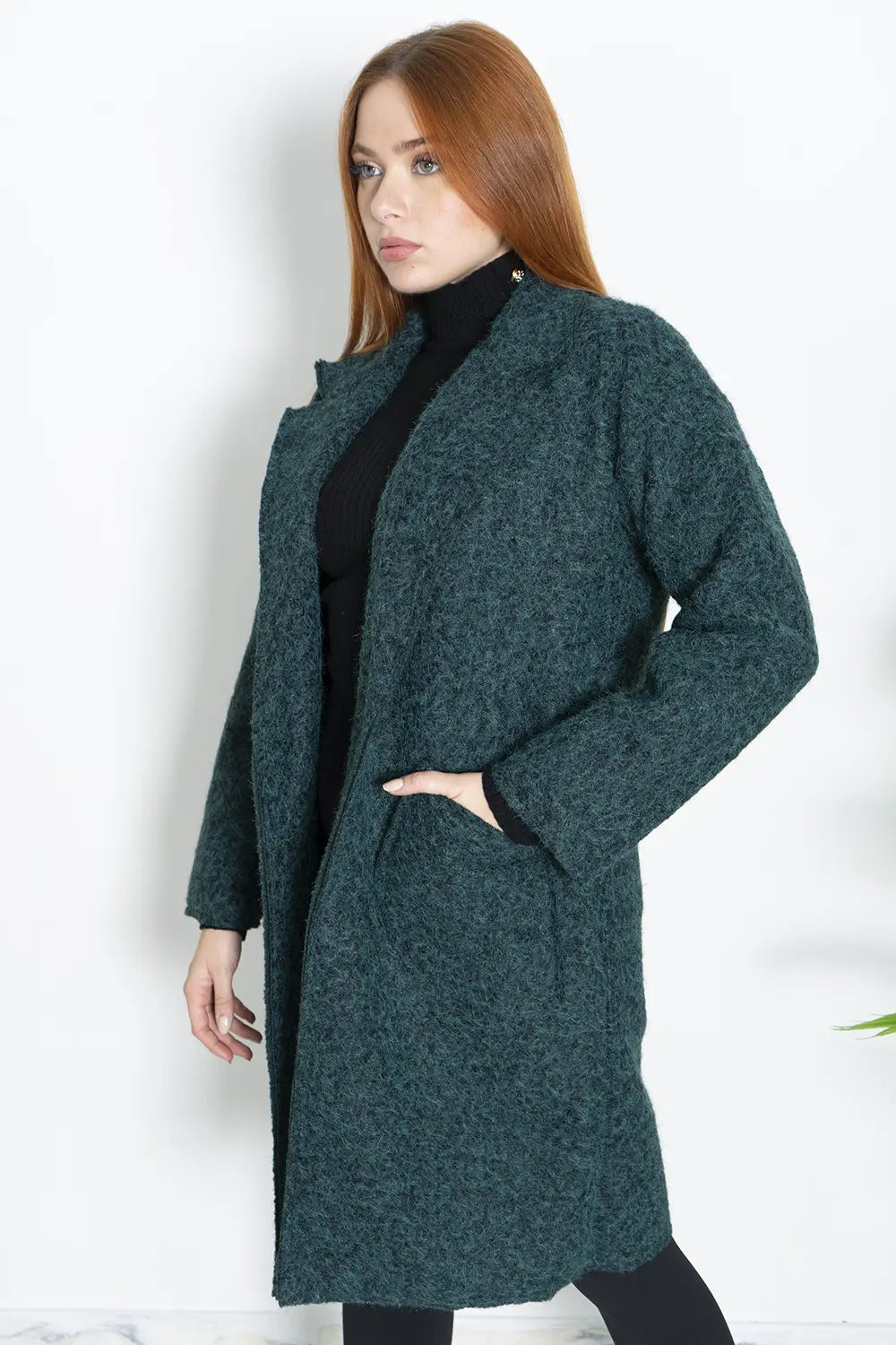 Cappotto Donna Over Lungo Effetto Bouclè Art.SUP6421