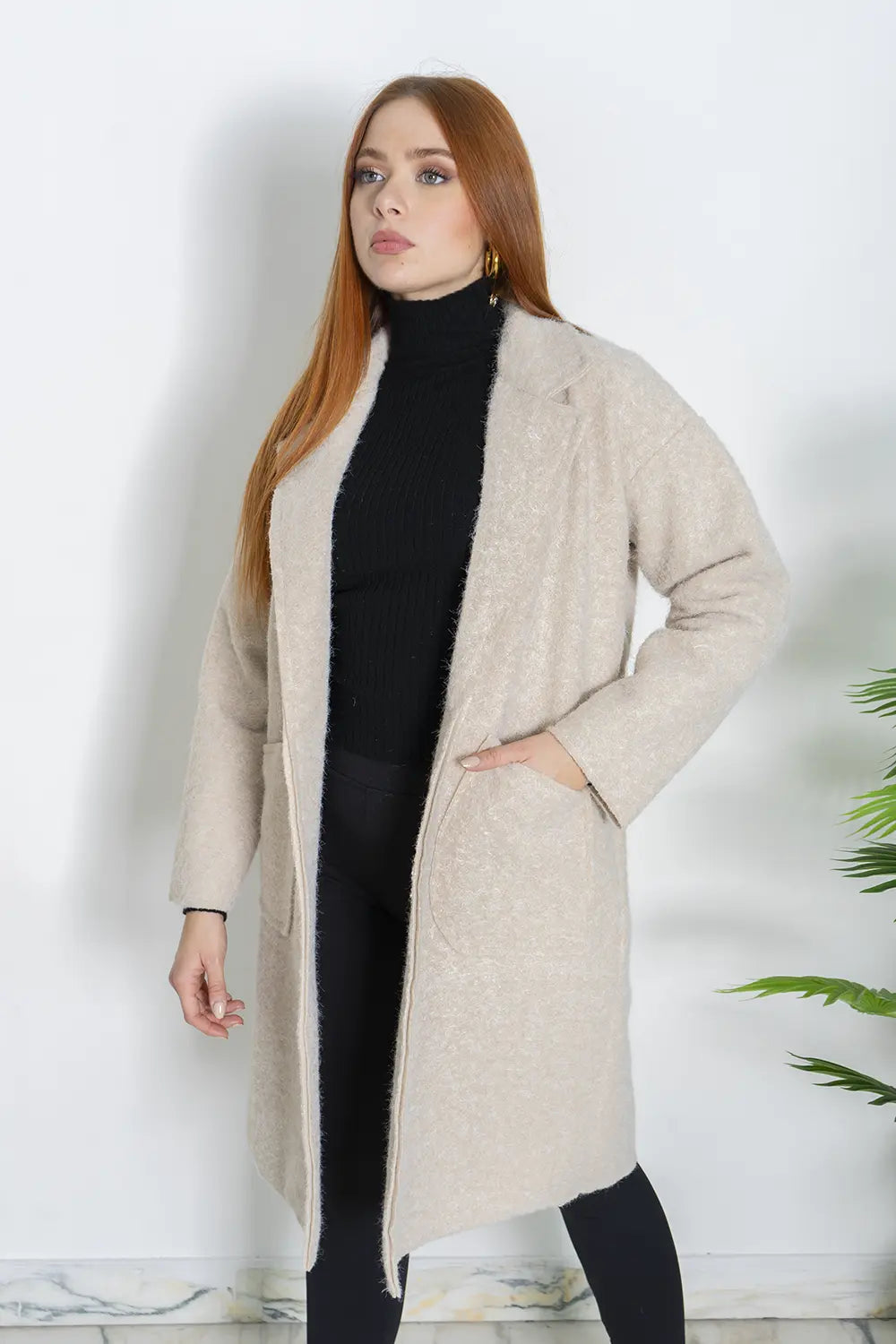 Cappotto Donna Over Lungo Effetto Bouclè Art.SUP6421