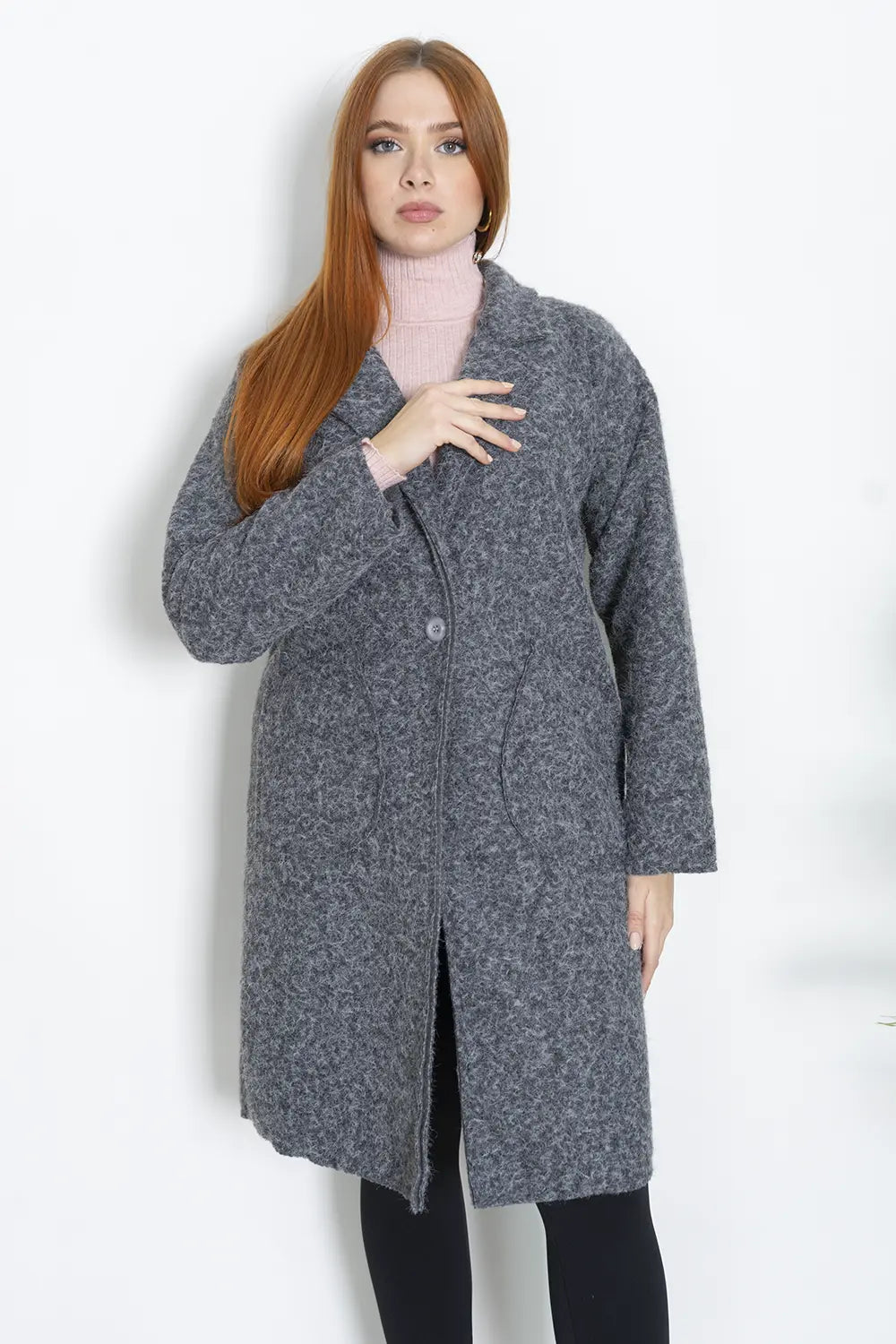 Cappotto Donna Over Lungo Effetto Bouclè Art.SUP6421