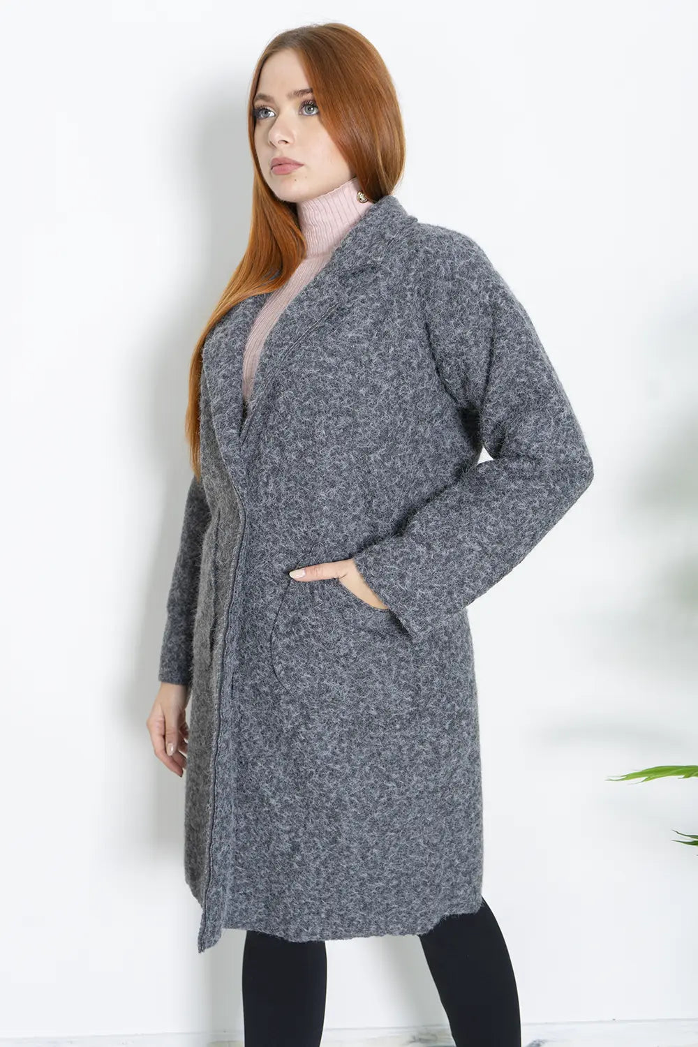 Cappotto Donna Over Lungo Effetto Bouclè Art.SUP6421