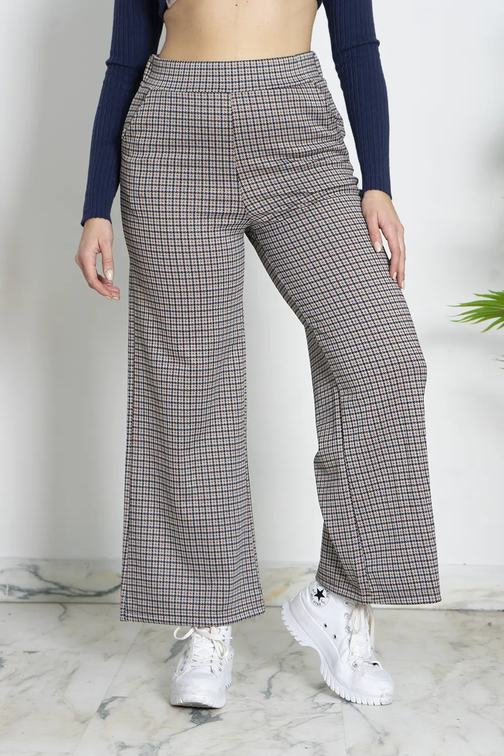 Pantalone A Gamba Larga Modello Scozzese Art.El14303